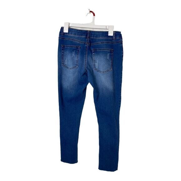 #153 CAUTION TO THE WIND distressed skinny jeans - Picture 3 of 5